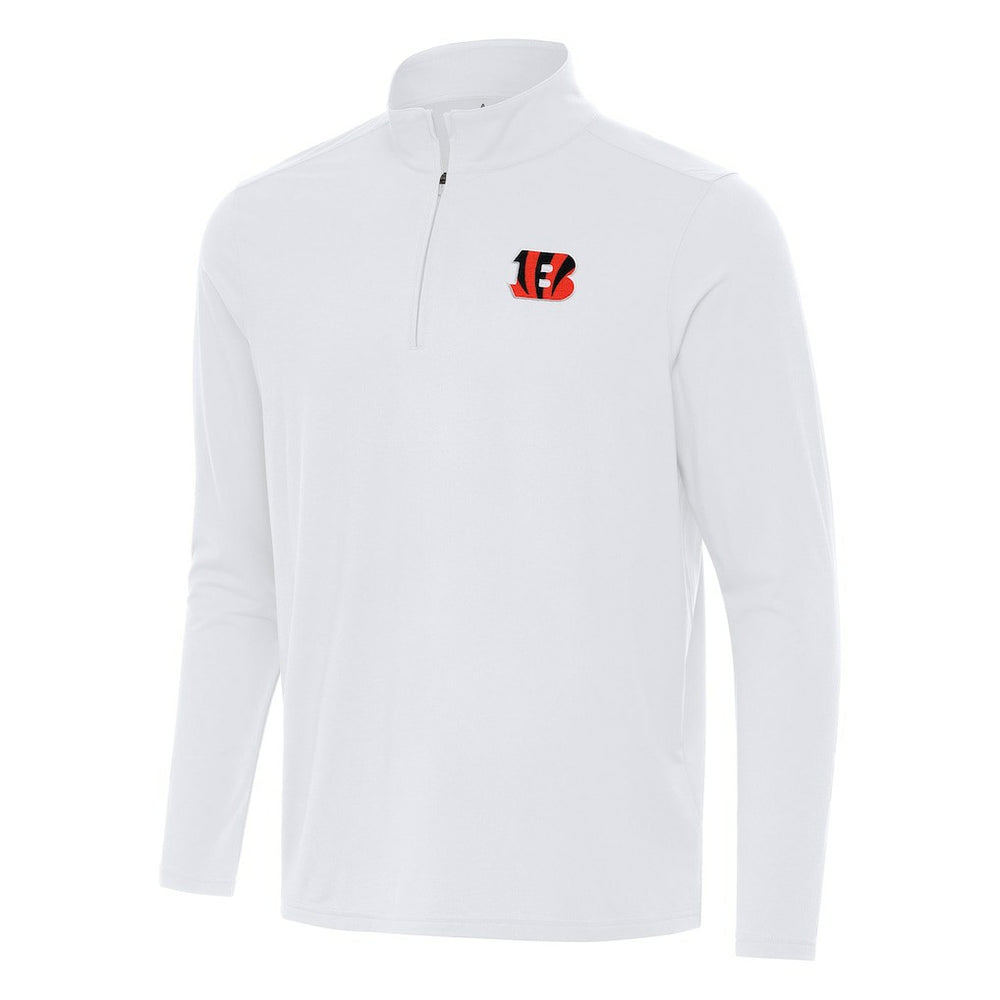 Cincinnati Bengals Antigua Intent Quarter-Zip Pullover Top White | NFL