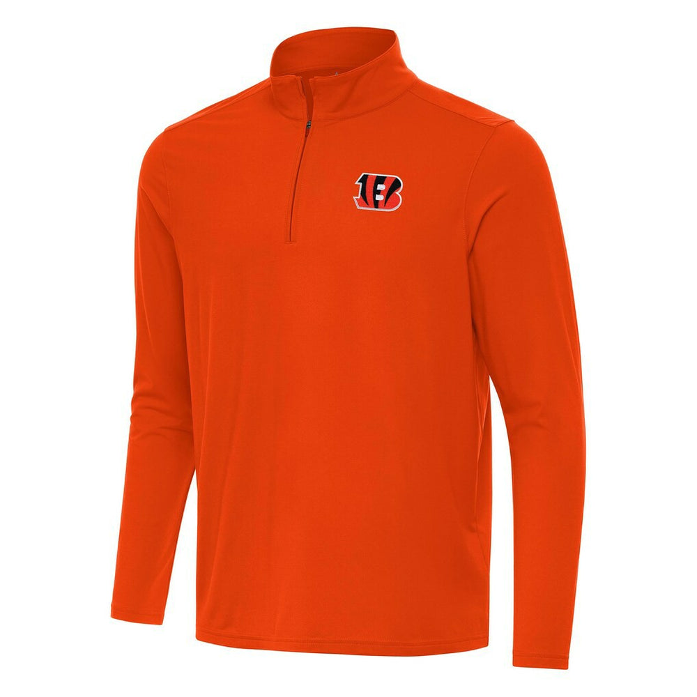Cincinnati Bengals Antigua Intent Quarter-Zip Pullover Top Orange | NFL