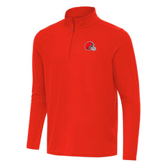 Cleveland Browns Antigua Intent Quarter-Zip Pullover Top Orange | NFL