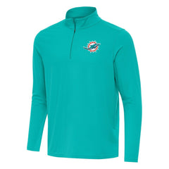 Miami Dolphins Antigua Intent Quarter-Zip Pullover Top Aqua | NFL