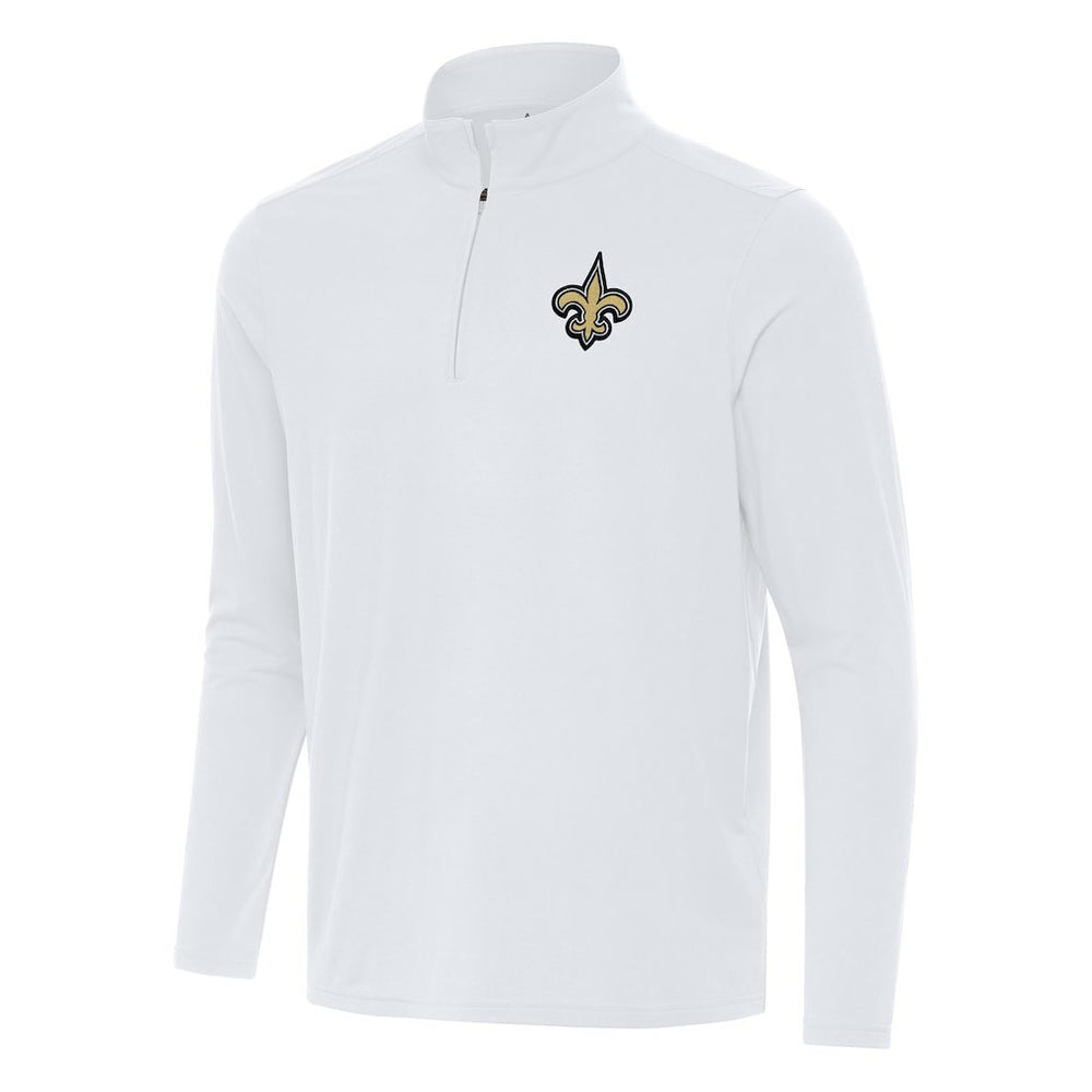 New Orleans Saints Antigua Intent Quarter-Zip Pullover Top White | NFL
