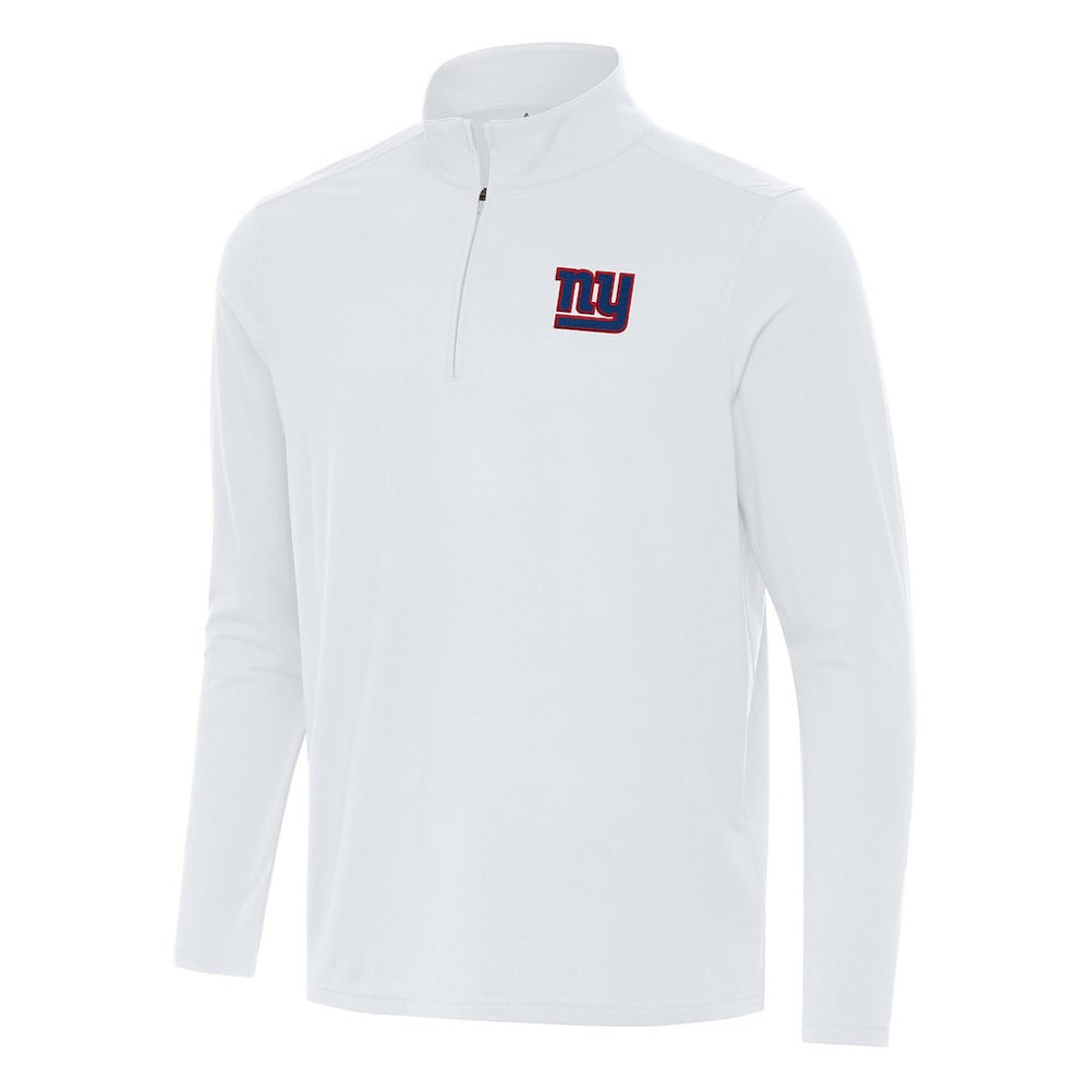 New York Giants Antigua Intent Quarter-Zip Pullover Top White | NFL