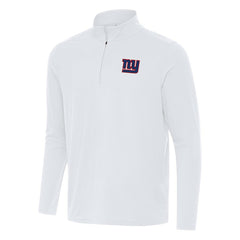 New York Giants Antigua Intent Quarter-Zip Pullover Top White | NFL