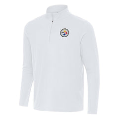 Pittsburgh Steelers Antigua Intent Quarter-Zip Pullover Top White | NFL