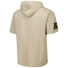 Kansas City Chiefs Pro Standard Neutrals Capsule Short Sleeve Pullover Hoodie Tan | NFL