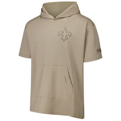 New Orleans Saints Pro Standard Neutrals Capsule Short Sleeve Pullover Hoodie Tan | NFL