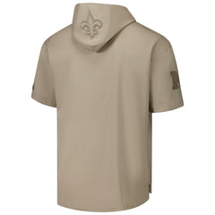 New Orleans Saints Pro Standard Neutrals Capsule Short Sleeve Pullover Hoodie Tan | NFL