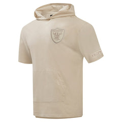 Las Vegas Raiders Pro Standard Neutrals Capsule Short Sleeve Pullover Hoodie Tan | NFL