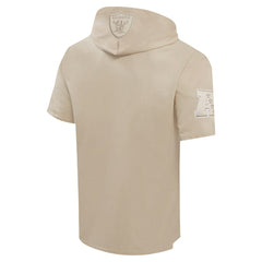 Las Vegas Raiders Pro Standard Neutrals Capsule Short Sleeve Pullover Hoodie Tan | NFL