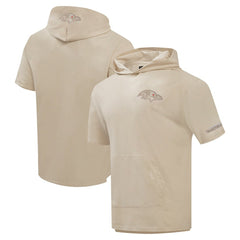Baltimore Ravens Pro Standard Neutrals Capsule Short Sleeve Pullover Hoodie Tan | NFL