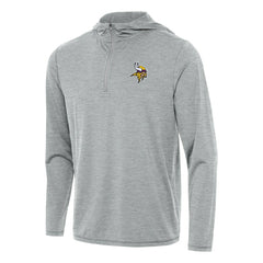 Minnesota Vikings Antigua Tidy Quarter-Zip Pullover Hoodie Heather Gray | NFL