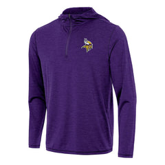 Minnesota Vikings Antigua Tidy Quarter-Zip Pullover Hoodie Heather Purple | NFL