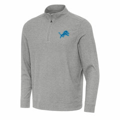 Detroit Lions Antigua Subtle Quarter-Zip Top Heather Gray | NFL