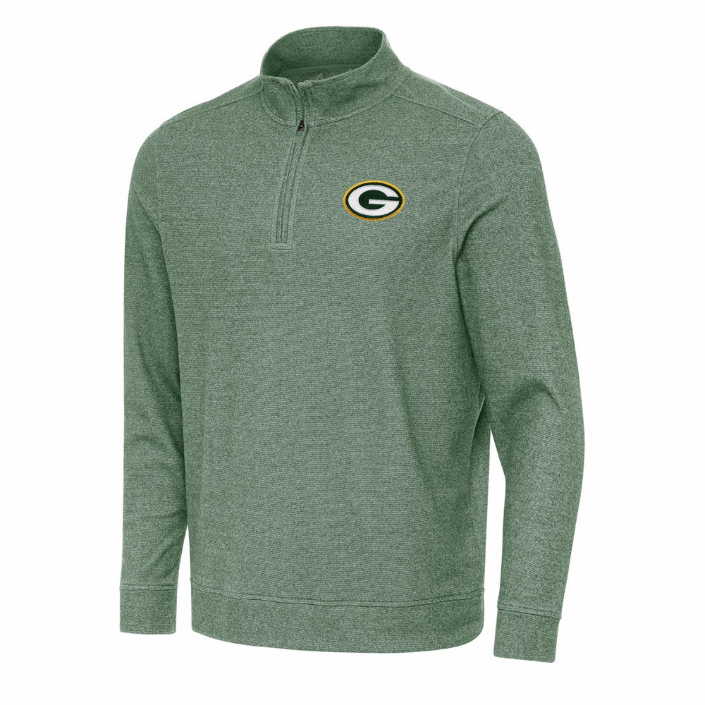 Green Bay Packers Antigua Subtle Quarter-Zip Top Hunter Green | NFL