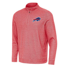 Buffalo Bills Antigua Subtle Quarter-Zip Top Heather Red | NFL