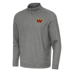 Washington Commanders Antigua Subtle Quarter-Zip Top Heather Black | NFL