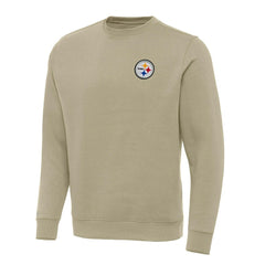 Pittsburgh Steelers Antigua Victory Pullover Sweatshirt Khaki | NFL