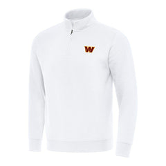 Washington Commanders Antigua Victory Quarter-Zip Pullover Top White | NFL