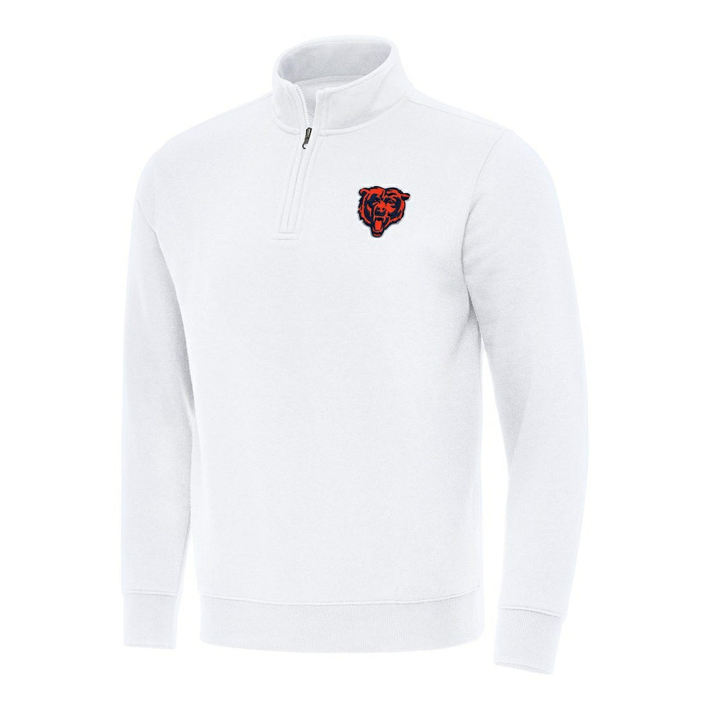 Chicago Bears Antigua Victory Quarter-Zip Pullover Top White | NFL