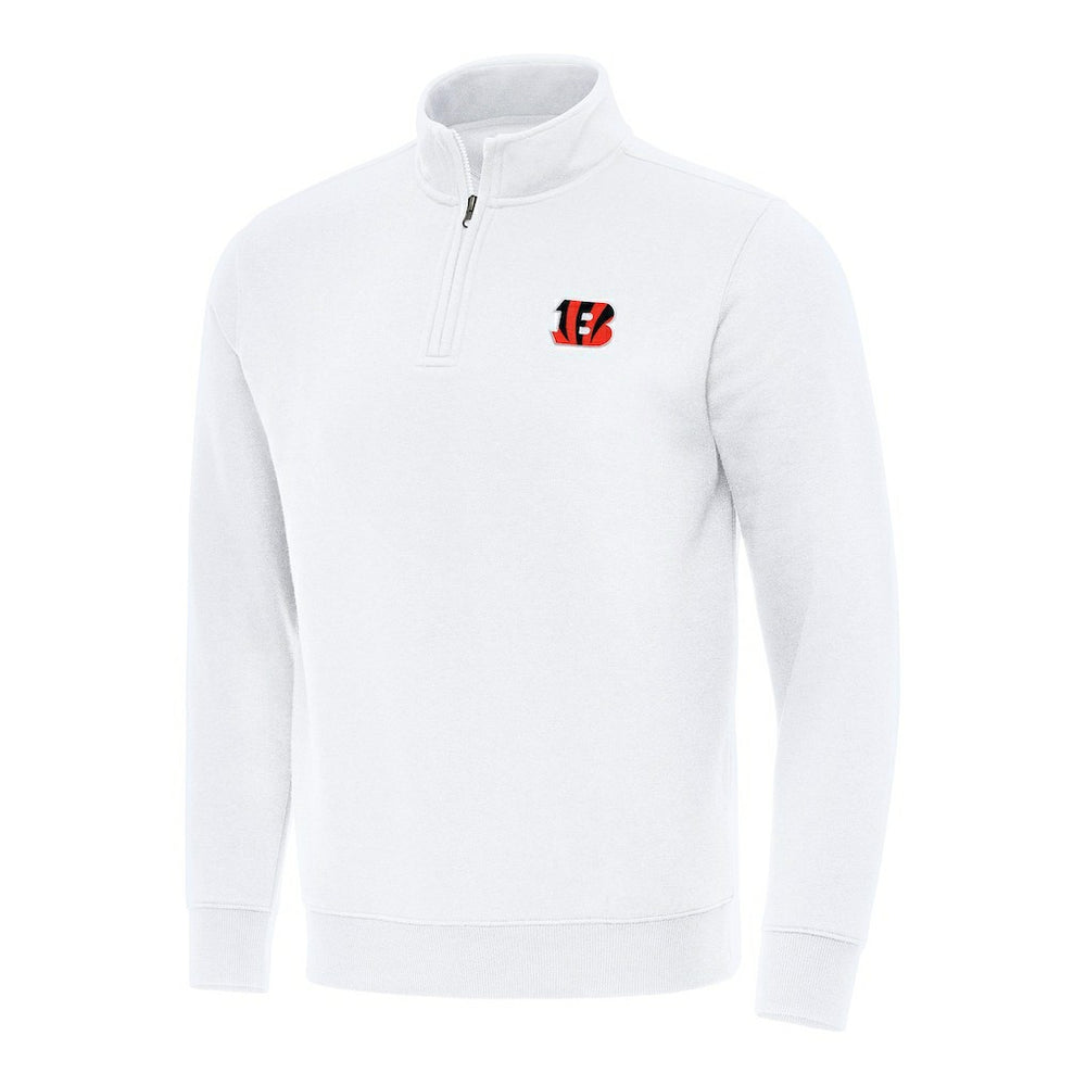 Cincinnati Bengals Antigua Victory Quarter-Zip Pullover Top White | NFL