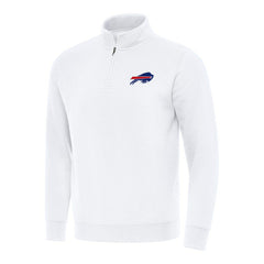 Buffalo Bills Antigua Victory Quarter-Zip Pullover Top White | NFL