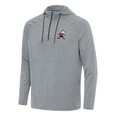 Cleveland Browns Antigua Spikes Quarter-Zip Pullover Hoodie Heather Gray | NFL