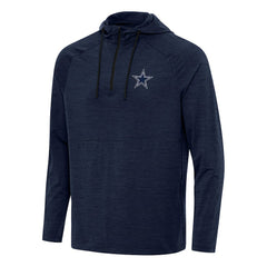 Dallas Cowboys Antigua Spikes Quarter-Zip Pullover Hoodie Heather Navy | NFL