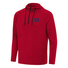 New York Giants Antigua Spikes Quarter-Zip Pullover Hoodie Heather Red | NFL