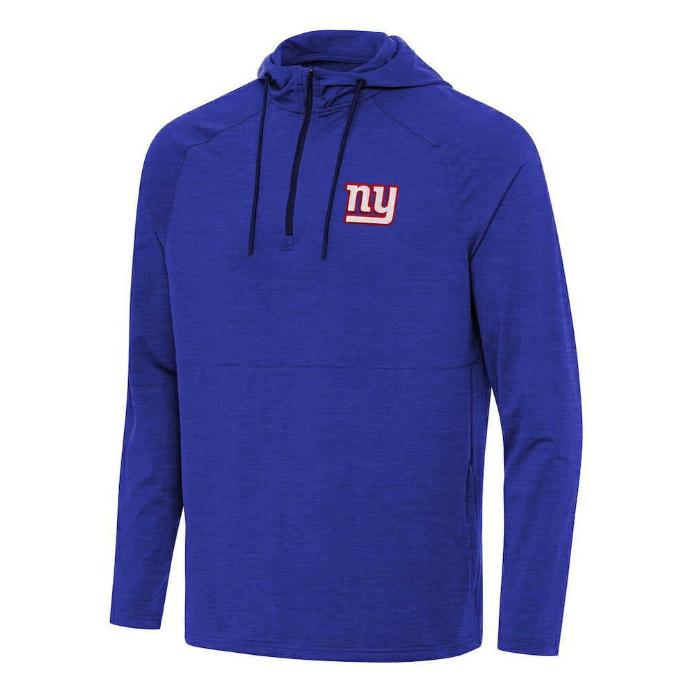 New York Giants Antigua Spikes Quarter-Zip Pullover Hoodie Heather Royal | NFL