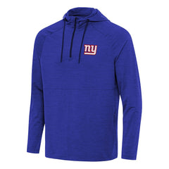 New York Giants Antigua Spikes Quarter-Zip Pullover Hoodie Heather Royal | NFL
