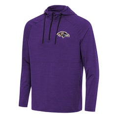 Baltimore Ravens Antigua Spikes Quarter-Zip Pullover Hoodie Heather Purple | NFL