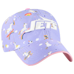New York Jets '47 Girls Preschool Unicorn Clean Up Adjustable Hat Lavender | 47 brand