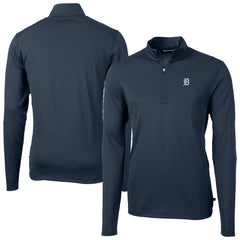 Detroit Tigers Cutter & Buck Virtue Eco Pique Quarter-Zip Jacket - MLB
