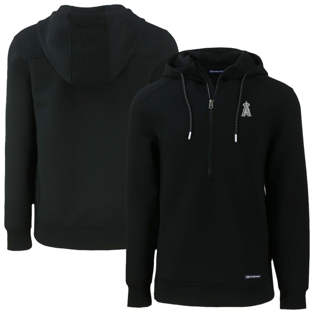 Los Angeles Angels Cutter & Buck Roam Eco Recycled Half-Zip Pullover Hoodie - MLB