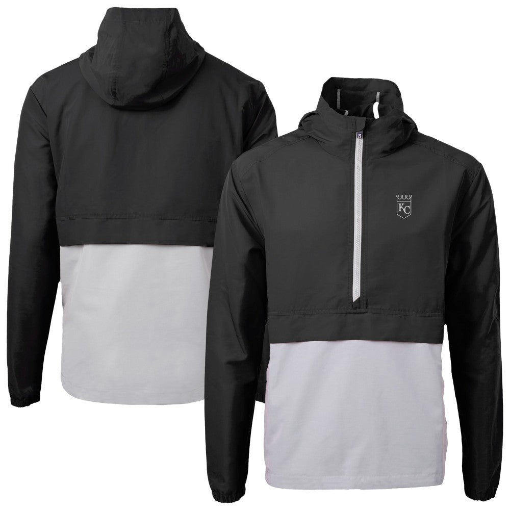Kansas City Royals Cutter & Buck Charter Eco Recycled Anorak Half-Zip Hoodie Jacket - MLB