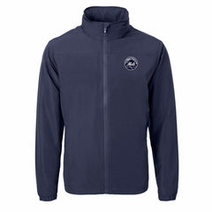 New York Mets Cutter & Buck Charter Eco Recycled Full-Zip Hoodie Jacket - MLB
