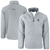San Diego Padres Cutter & Buck Charter Eco Recycled Full-Zip Hoodie Jacket - MLB