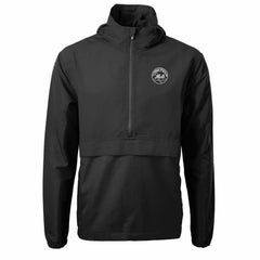 New York Mets Cutter & Buck Charter Eco Recycled Anorak Half-Zip Hoodie Jacket - MLB