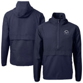 New York Mets Cutter & Buck Charter Eco Recycled Anorak Half-Zip Hoodie Jacket - MLB