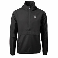 San Diego Padres Cutter & Buck Charter Eco Recycled Anorak Half-Zip Hoodie Jacket - MLB