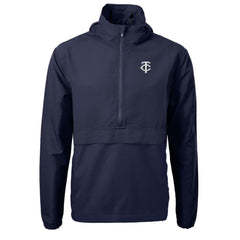 Minnesota Twins Cutter & Buck Charter Eco Recycled Anorak Half-Zip Hoodie Jacket - MLB