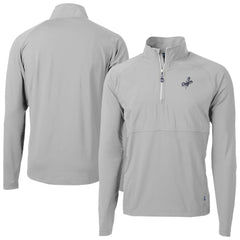Los Angeles Dodgers Cutter & Buck Adapt Eco Hybrid Raglan DryTec Quarter-Zip Jacket - MLB