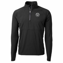 New York Mets Cutter & Buck Adapt Eco Hybrid Raglan DryTec Quarter-Zip Jacket - MLB