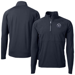 New York Mets Cutter & Buck Adapt Eco Hybrid Raglan DryTec Quarter-Zip Jacket - MLB
