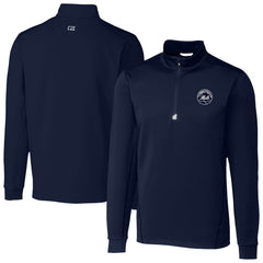 New York Mets Cutter & Buck Traverse Eco Tri-Blend DryTec Quarter-Zip Jacket - MLB