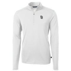 San Diego Padres Cutter & Buck Virtue Eco Pique Quarter-Zip Jacket - MLB