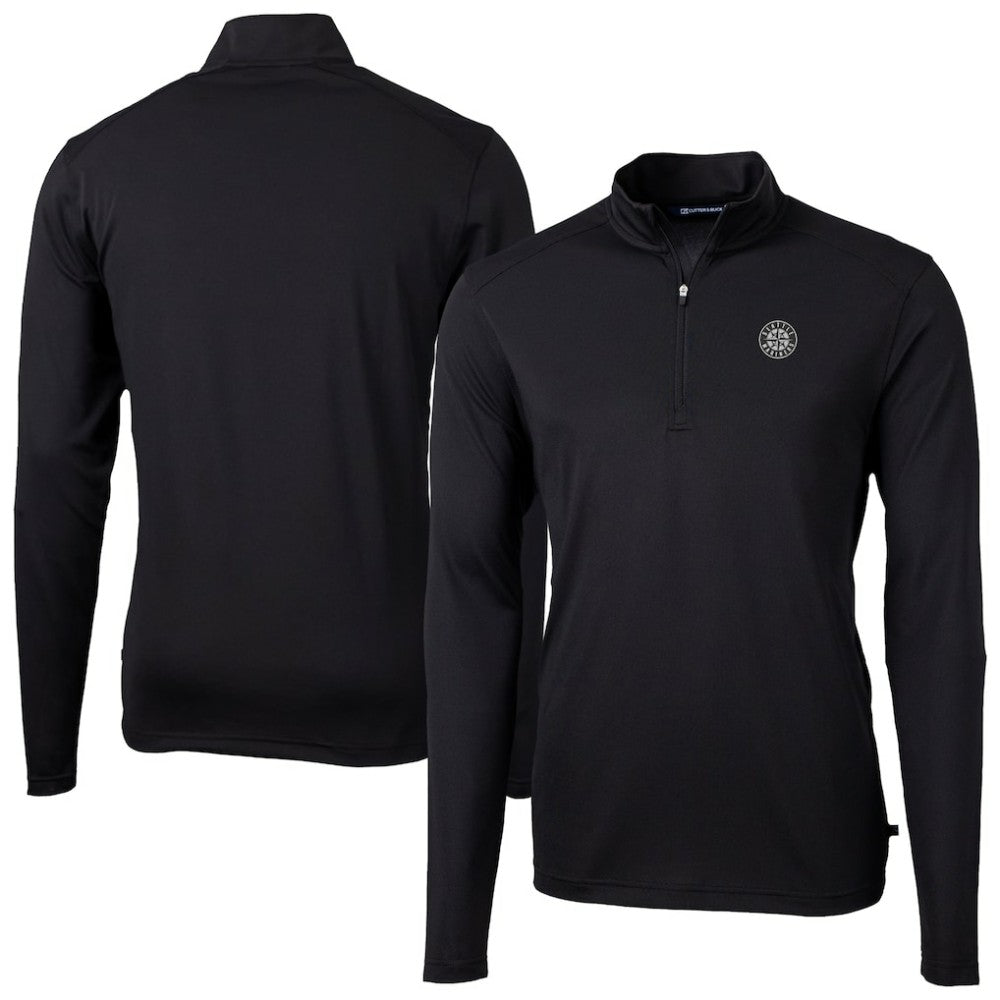 Seattle Mariners Cutter & Buck Virtue Eco Pique Quarter-Zip Jacket - MLB