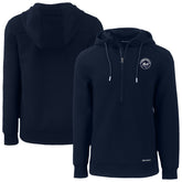 New York Mets Cutter & Buck Roam Eco Recycled Tri-Blend Half-Zip Hoodie - MLB