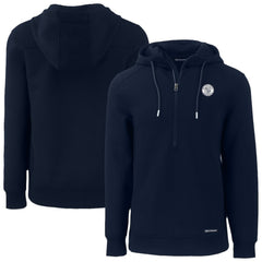 Milwaukee Brewers Cutter & Buck Roam Eco Recycled Tri-Blend Half-Zip Hoodie - MLB