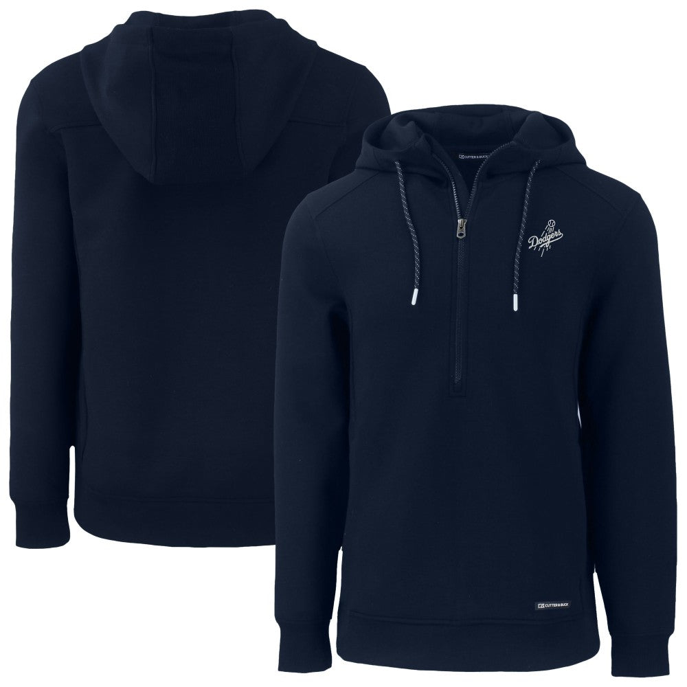 Los Angeles Dodgers Cutter & Buck Roam Eco Recycled Tri-Blend Half-Zip Hoodie - MLB